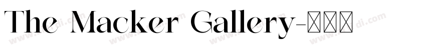 The Macker Gallery字体转换
